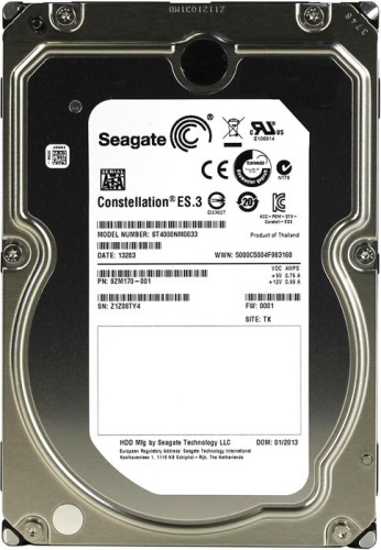 Жесткий диск SATA HDD Seagate 4000ГБ Constellation ES.3 ST4000NM0033 Жесткий диск SATA HDD Seagate 4000ГБ Constellation ES.3 ST4000NM0033