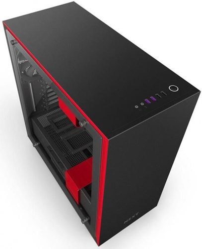 Корпус Miditower NZXT CA-H700W-BR H700i SMART MATTE BLACK/RED фото 5