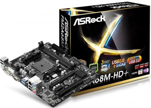 Мат. плата SocketFM2+ ASRock FM2A68M-HD+ фото 5