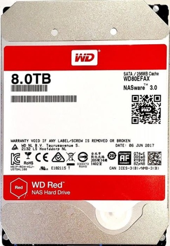 Жесткий диск SATA HDD Western Digital 8Tb NAS Red WD80EFAX