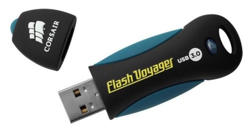 Накопитель USB flash Corsair 64Gb Voyager CMFVY3A-64GB серый/синий фото 2