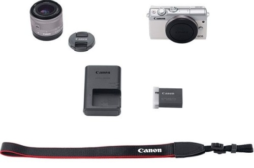 Цифровой фотоаппарат Canon EOS M100 белый 2210C012 фото 8