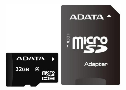 Карта памяти Micro SDHC A-Data 32ГБ AUSDH32GCL4-RA1