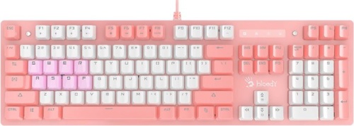 Клавиатура A4Tech Bloody B800 Dual Color механическая розовый/белый B800 PINK