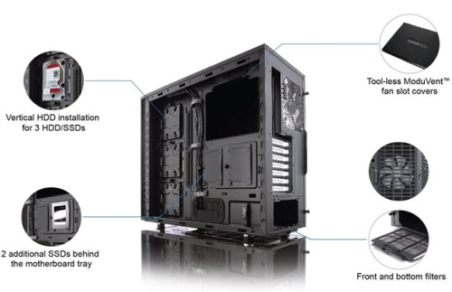 Корпус Miditower Fractal Design Define S Black фото 9