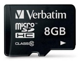   Micro SDHC Verbatim 8 microSDHC Class 10 44081