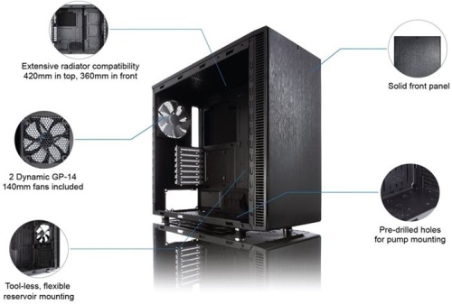 Корпус Miditower Fractal Design Define S Black фото 10