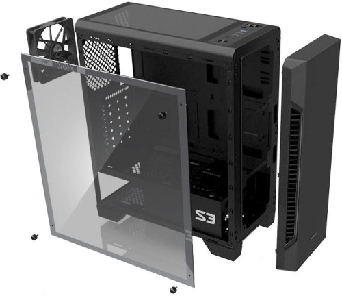 Корпус Miditower Zalman S3 BLACK фото 4