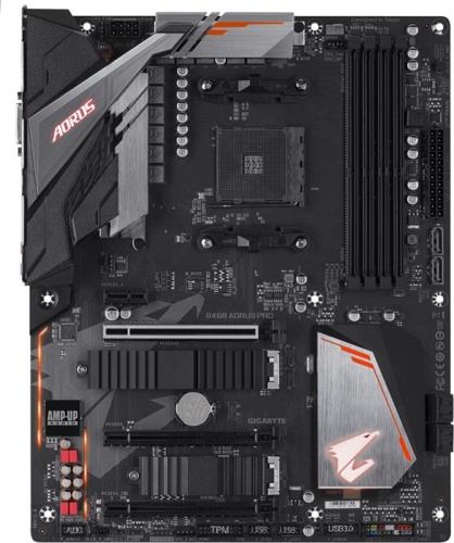 Мат. плата SocketAM4 GIGABYTE B450 AORUS PRO