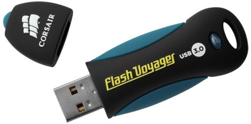 Накопитель USB flash Corsair 16Gb Voyager CMFVY3A-16GB черный/синий