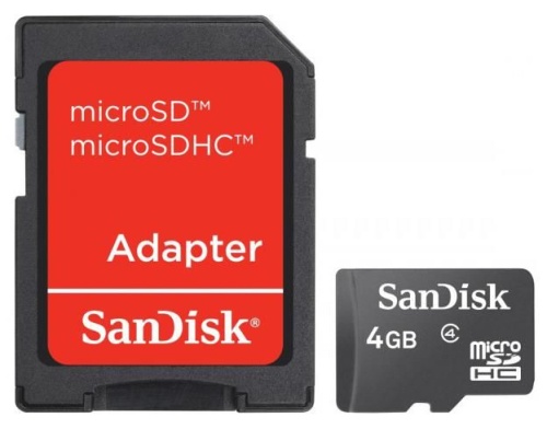 Карта памяти Micro SDHC SanDisk 4ГБ Mobile SDSDQM-004G-B35A