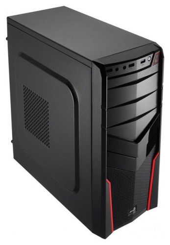 Корпус Miditower Aerocool V2X черный/красный V2X RED