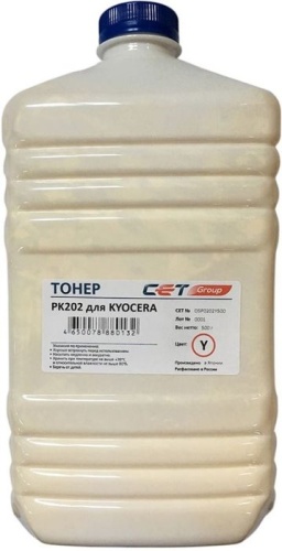 Тонер совместимый CET PK202 OSP0202Y-500 желтый