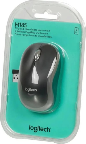 Беспроводная мышь Logitech M185 серый/черный 910-002252 фото 9