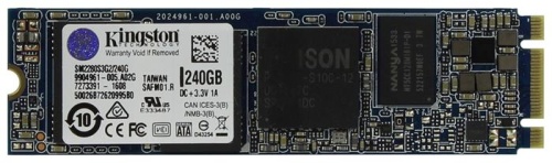 Накопитель SSD M.2 Kingston 240GB SSD Now SM2280S3G2/240G Накопитель SSD M.2 Kingston 240GB SSD Now SM2280S3G2/240G