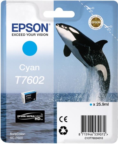 Оригинальный струйный картридж Epson T760240 SC-P600 Cyan C13T76024010