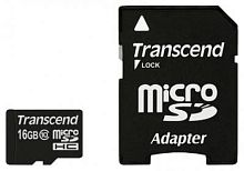 Карта памяти Micro SDHC Transcend 16ГБ TS16GUSDHC10