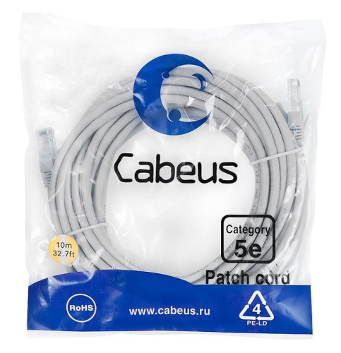 Патчкорд UTP Cabeus PC-UTP-RJ45-Cat.5e-10m Патчкорд UTP Cabeus PC-UTP-RJ45-Cat.5e-10m