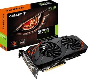  PCI-E GIGABYTE 8192Mb GeForce GTX1070 Gigabyte WindForce 2X (GV-N1070WF2OC-8GD V2)