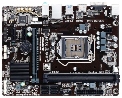 Мат. плата Socket1151 GIGABYTE GA-H110M-H DDR3