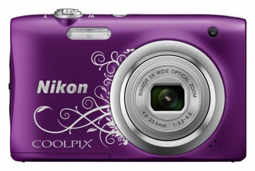 Цифровой фотоаппарат Nikon CoolPix A100 фиолетовый/рисунок VNA974E1