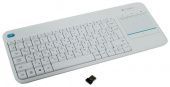  Logitech Keyboard K400 Wireless Touch Plus RTL White 920-007148