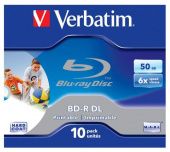  BD-R DL Verbatim 50 6x Printable/Imprimable 43735