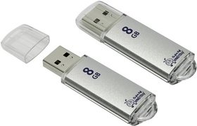  USB flash Smart Buy 8Gb V-Cut Silver USB 2.0 (SB8GBVC-S)